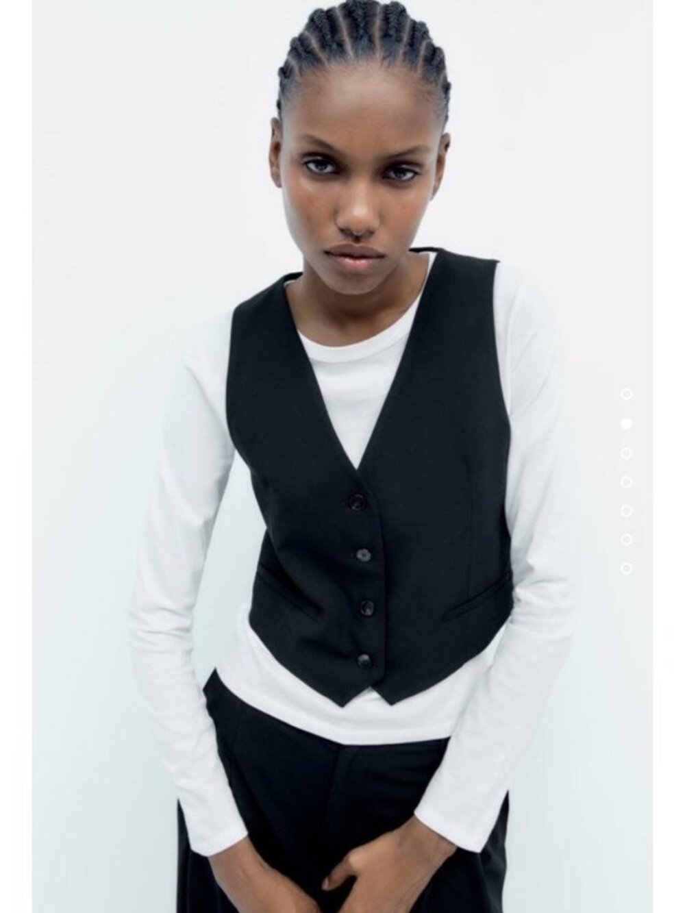 NWT Zara Black Vest XS